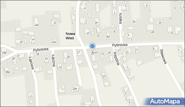 Nowa Wieś, Rybnicka, 25, mapa Nowa Wieś