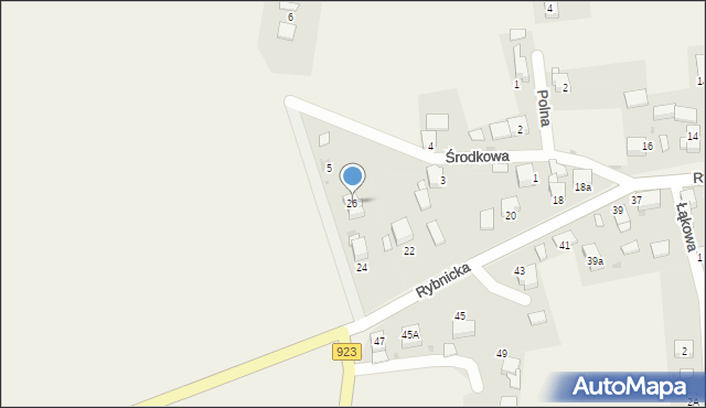 Nowa Wieś, Rybnicka, 26, mapa Nowa Wieś