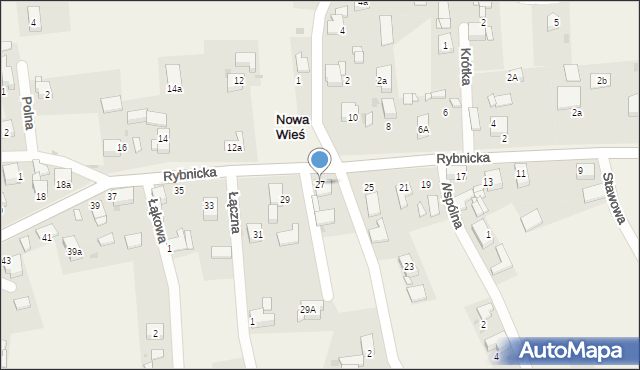 Nowa Wieś, Rybnicka, 27, mapa Nowa Wieś