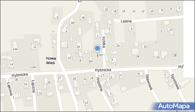 Nowa Wieś, Rybnicka, 6, mapa Nowa Wieś