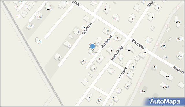 Nowa Wieś Lęborska, Rybaków, 4, mapa Nowa Wieś Lęborska