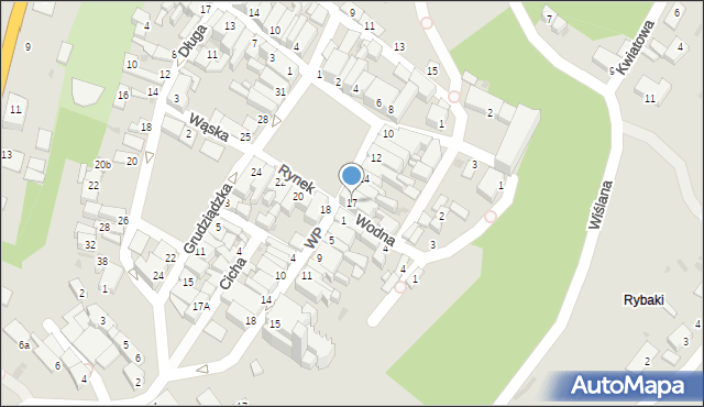 Nowe, Rynek, 17, mapa Nowe