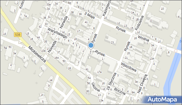 Nowe Miasto Lubawskie, Rynek, 2, mapa Nowe Miasto Lubawskie