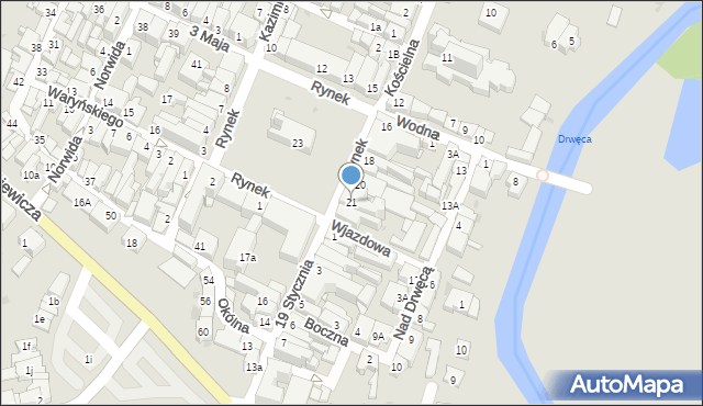 Nowe Miasto Lubawskie, Rynek, 21, mapa Nowe Miasto Lubawskie