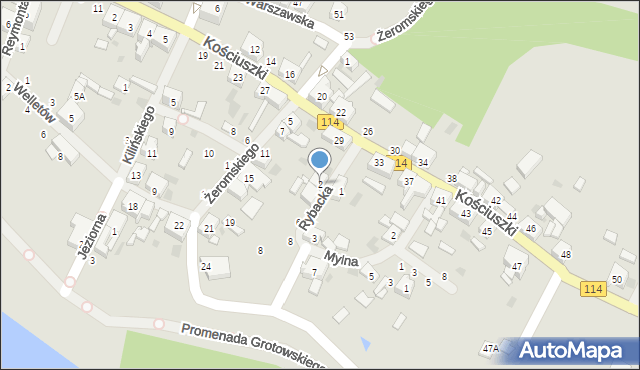 Nowe Warpno, Rybacka, 2, mapa Nowe Warpno