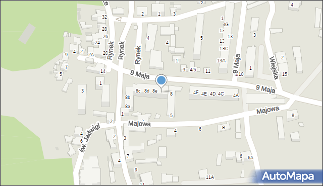 Nowogród Bobrzański, Rynek, 8f, mapa Nowogród Bobrzański