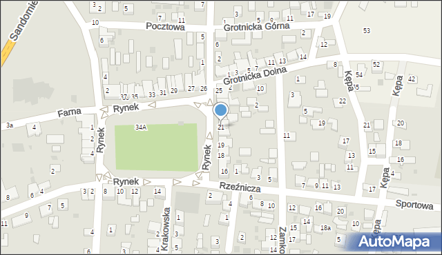 Nowy Korczyn, Rynek, 21, mapa Nowy Korczyn