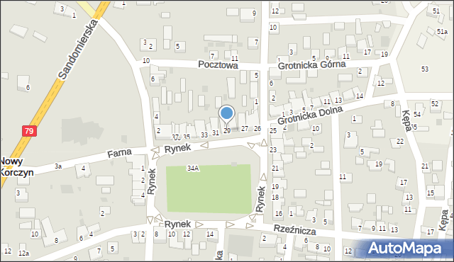 Nowy Korczyn, Rynek, 29, mapa Nowy Korczyn