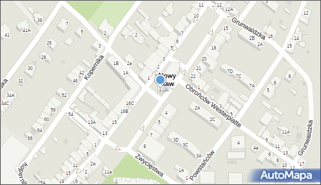 Nowy Staw, Rynek Kościuszki Tadeusza, gen., 1a, mapa Nowy Staw