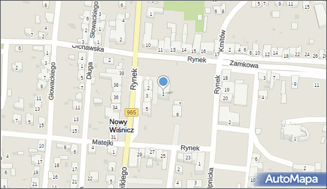 Nowy Wiśnicz, Rynek, 1, mapa Nowy Wiśnicz