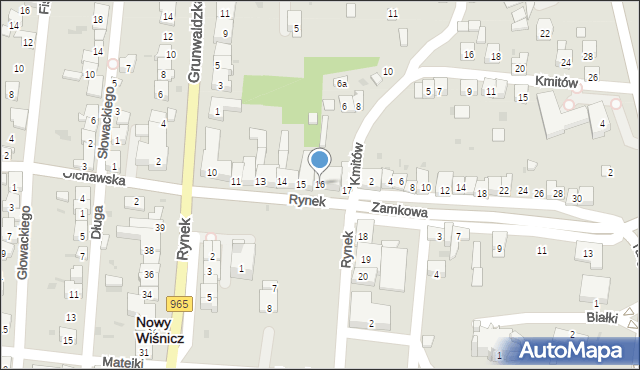 Nowy Wiśnicz, Rynek, 16, mapa Nowy Wiśnicz