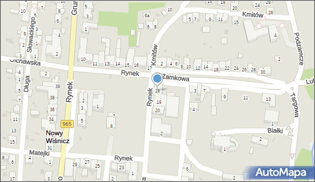 Nowy Wiśnicz, Rynek, 18, mapa Nowy Wiśnicz