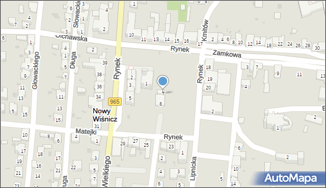 Nowy Wiśnicz, Rynek, 7, mapa Nowy Wiśnicz