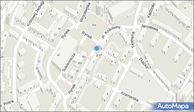 Nysa, Rynek, 6, mapa Nysy