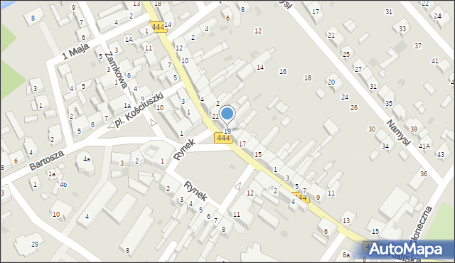 Odolanów, Rynek, 19, mapa Odolanów