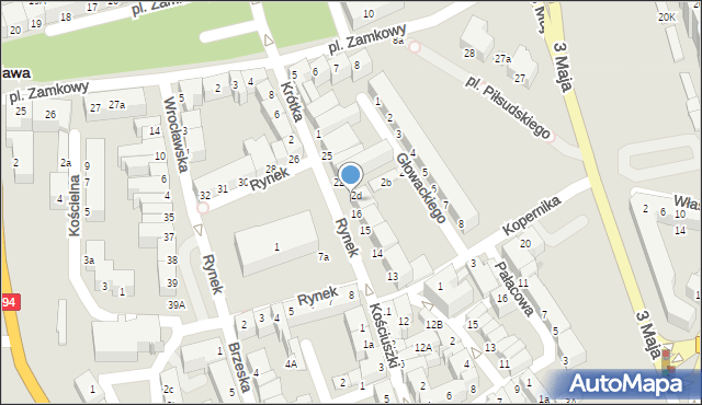 Oława, Rynek, 19, mapa Oława