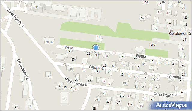Olkusz, Rydla Lucjana, 20, mapa Olkusz
