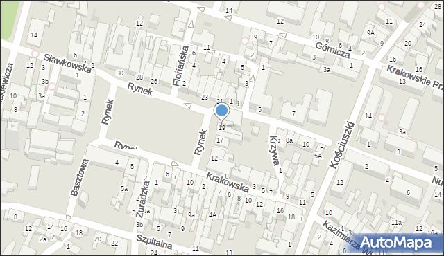 Olkusz, Rynek, 19, mapa Olkusz
