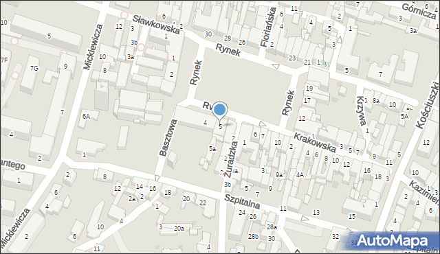 Olkusz, Rynek, 5, mapa Olkusz