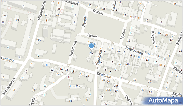 Olkusz, Rynek, 5a, mapa Olkusz