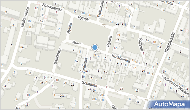Olkusz, Rynek, 6, mapa Olkusz