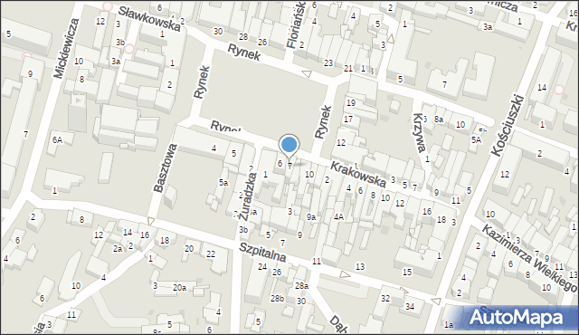 Olkusz, Rynek, 7, mapa Olkusz