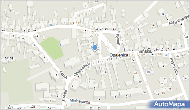 Opalenica, Rynek, 25, mapa Opalenica