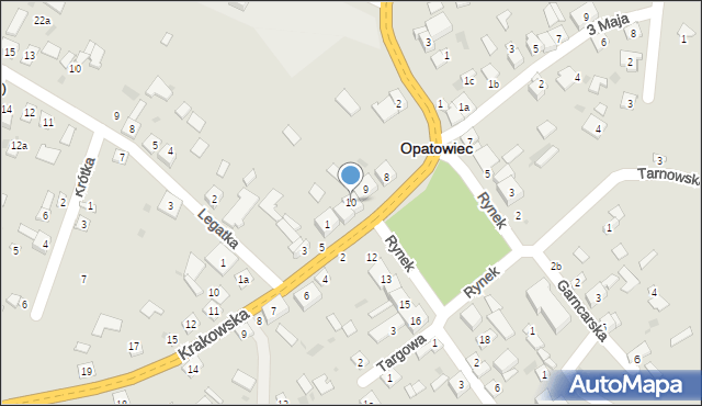 Opatowiec, Rynek, 10, mapa Opatowiec