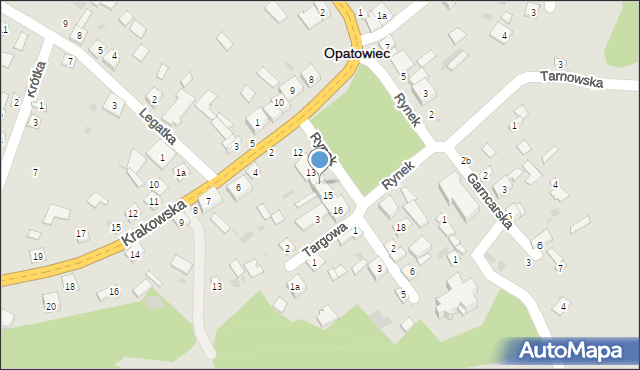 Opatowiec, Rynek, 14, mapa Opatowiec