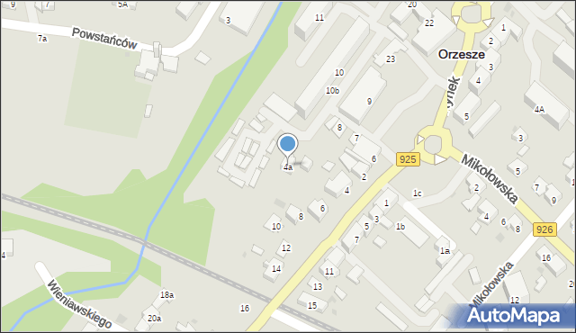 Orzesze, Rybnicka, 4a, mapa Orzesze
