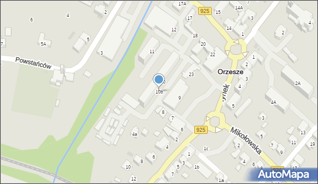 Orzesze, Rynek, 10b, mapa Orzesze