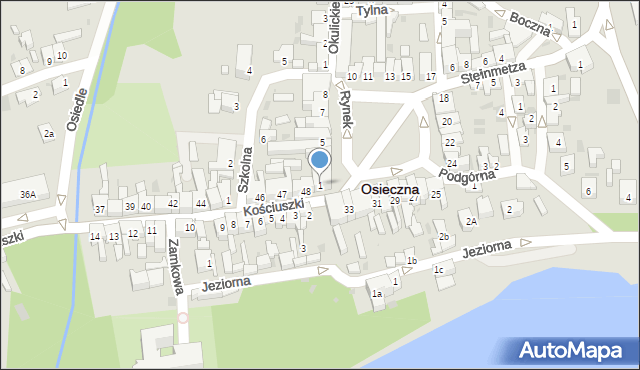 Osieczna, Rynek, 1, mapa Osieczna
