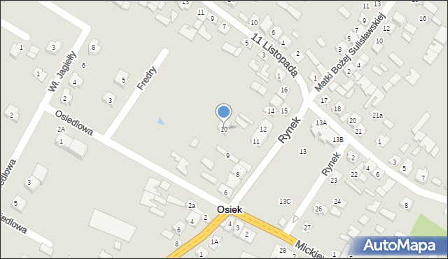 Osiek, Rynek, 10, mapa Osiek