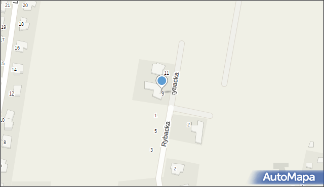 Osielsko, Rybacka, 9, mapa Osielsko