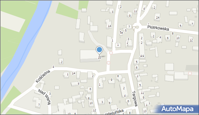 Osjaków, Rynek, 10, mapa Osjaków