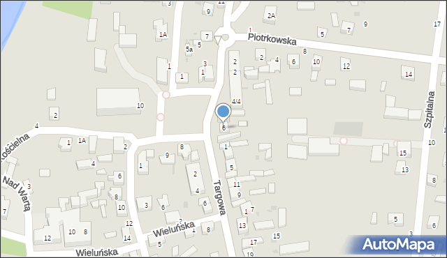 Osjaków, Rynek, 6, mapa Osjaków