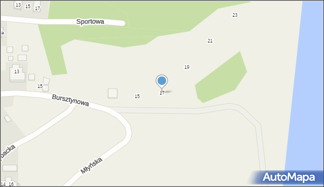 Osłonino, Rybacka, 17, mapa Osłonino