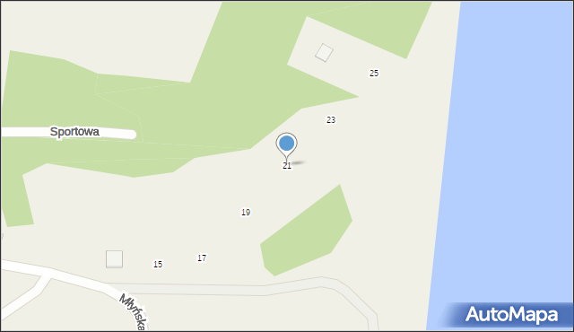 Osłonino, Rybacka, 21, mapa Osłonino