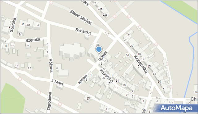 Ośno Lubuskie, Rynek, 1, mapa Ośno Lubuskie
