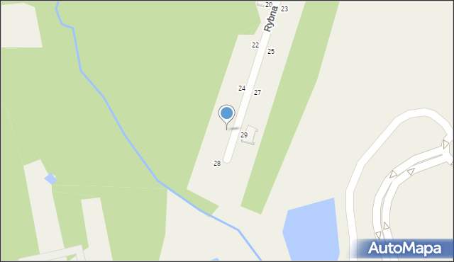 Osowiec, Rybna, 26, mapa Osowiec