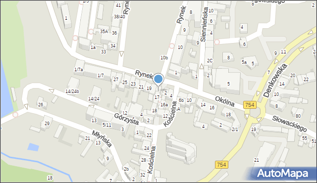 Ostrowiec Świętokrzyski, Rynek, 17, mapa Ostrowiec Świętokrzyski