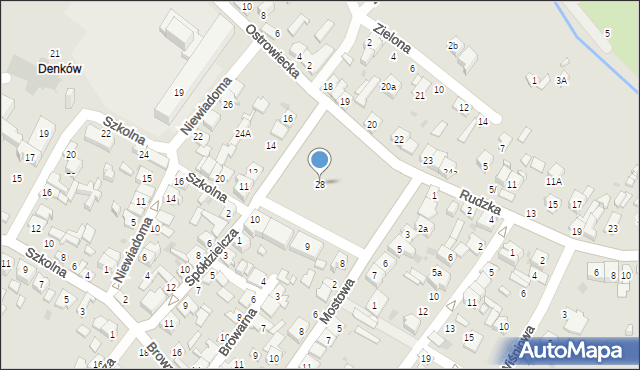 Ostrowiec Świętokrzyski, Rynek Denkowski, 28, mapa Ostrowiec Świętokrzyski