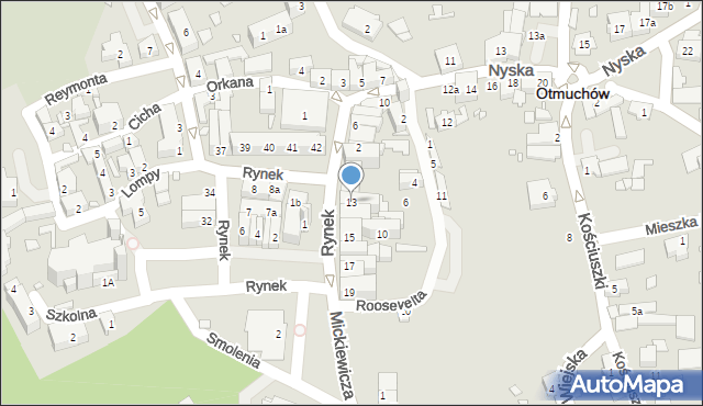 Otmuchów, Rynek, 13, mapa Otmuchów