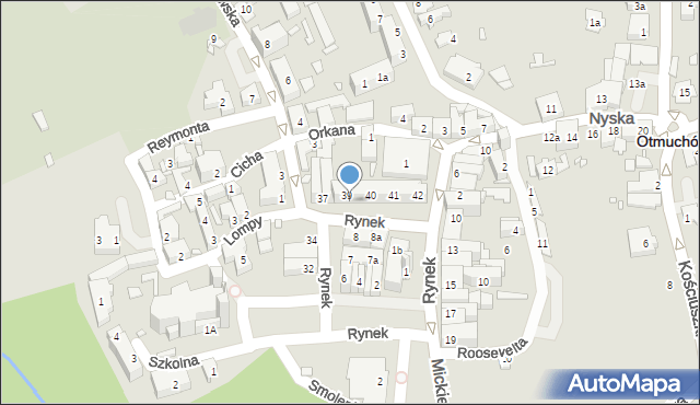 Otmuchów, Rynek, 39b, mapa Otmuchów