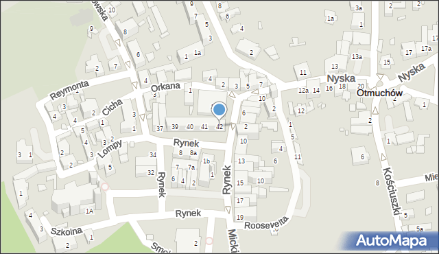 Otmuchów, Rynek, 42, mapa Otmuchów