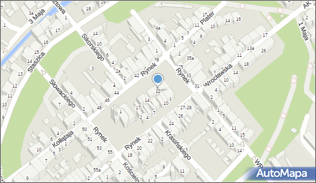 Paczków, Rynek, 12, mapa Paczków