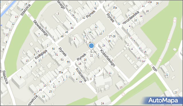 Paczków, Rynek, 22-23, mapa Paczków