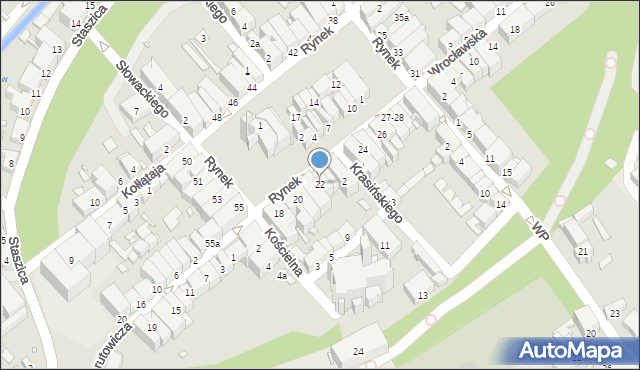 Paczków, Rynek, 22, mapa Paczków