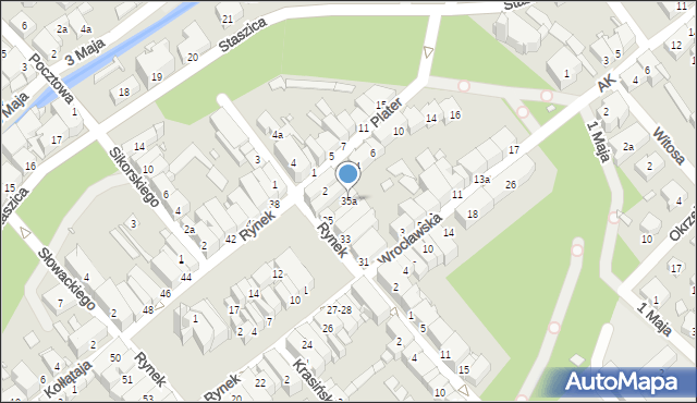 Paczków, Rynek, 35a, mapa Paczków