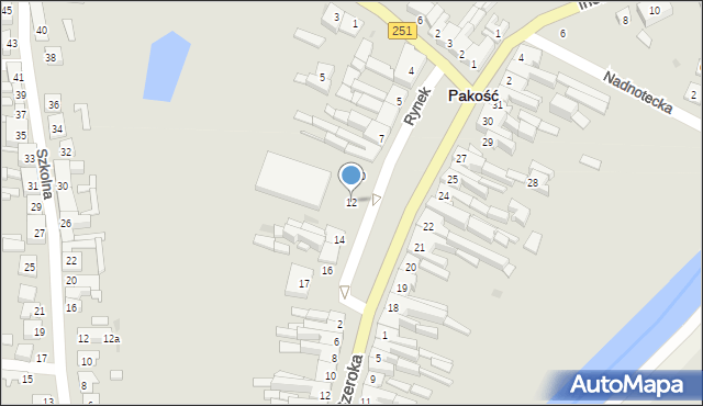 Pakość, Rynek, 12, mapa Pakość